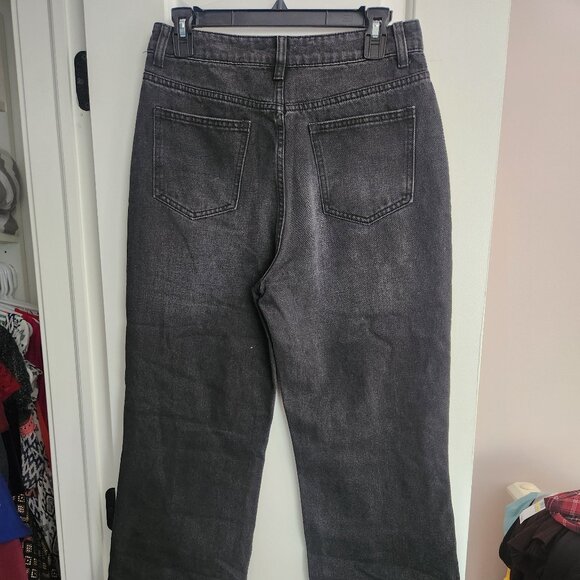 Black High Waisted Straight Leg Jeans NWT Medium - Cupshe - Picture 4 of 7